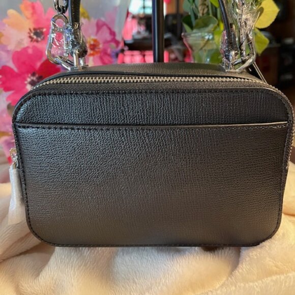 Karl Lagerfeld Paris, NWT Unisex Black Simone Two Tone Crossbody - Picture 4 of 8